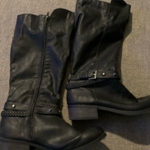 Calf boots black (B14)